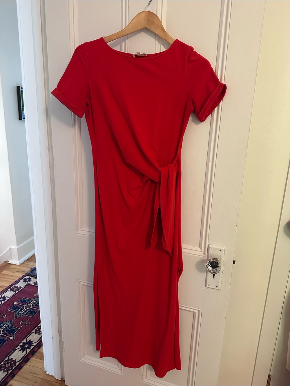 Sézane Pippa Coral Knot-Detail Maxi Dress - Picture 2 of 4